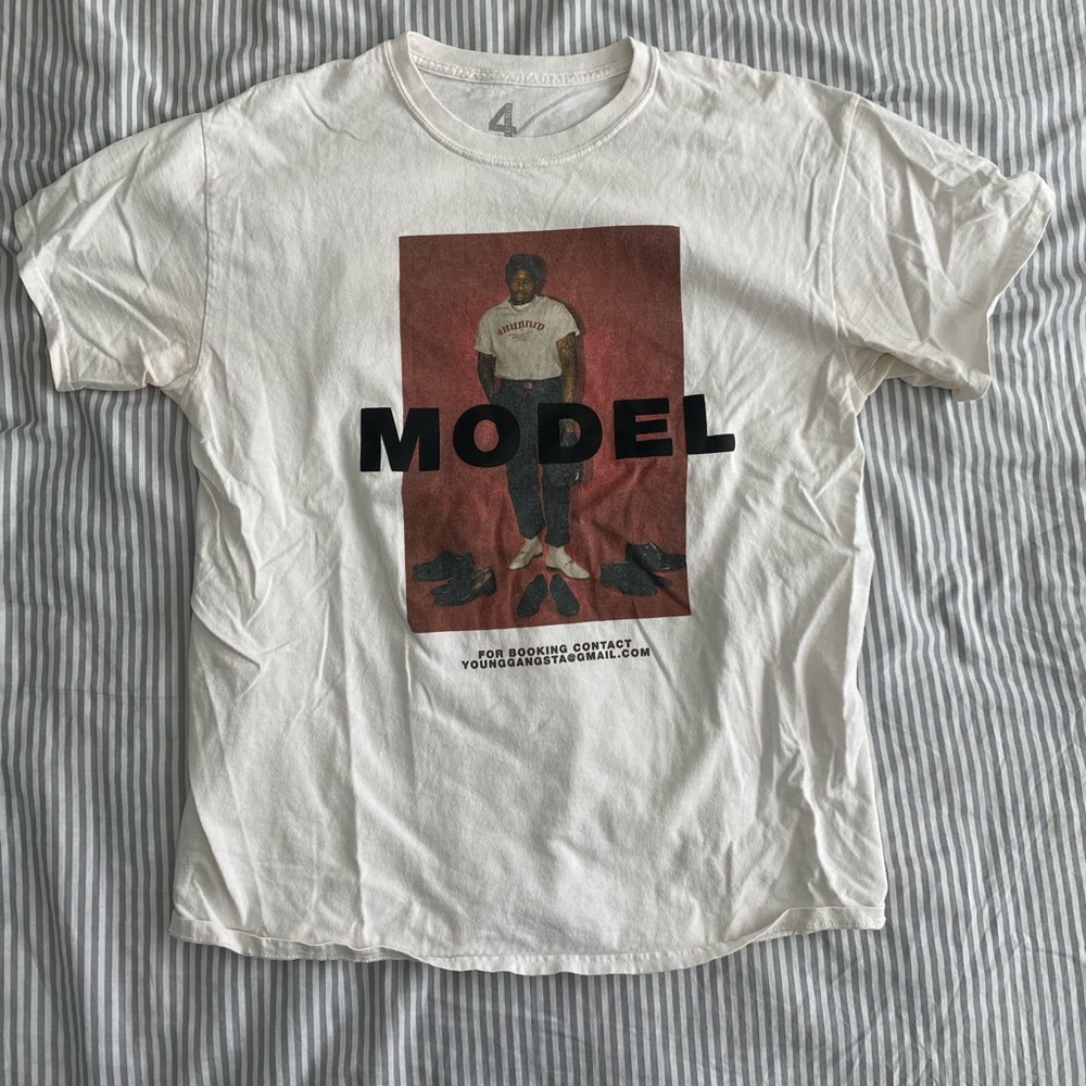 L white 4HUNNID YG t-shirt